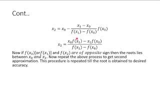 Graphical representation of Regula Falsi method