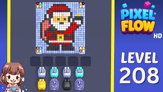Pixel Flow Level 208 Solution Walkthrough