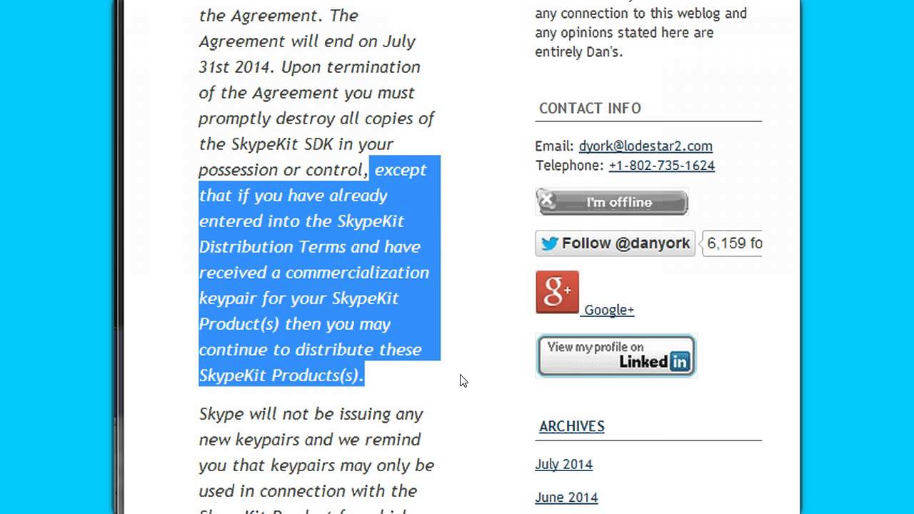 Skype Desktop API and Skype Kit News