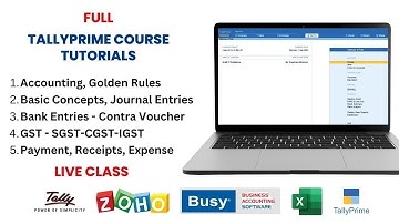 TallyPrime Full Course Training Live Step by Step Explained