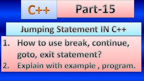 #C++ How to use jumping statement in c++ #coding #c++programmin  @Awadh_Technical_Course
