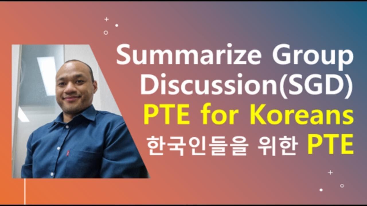 PTE 새로운 유형!! SGD 하는방법