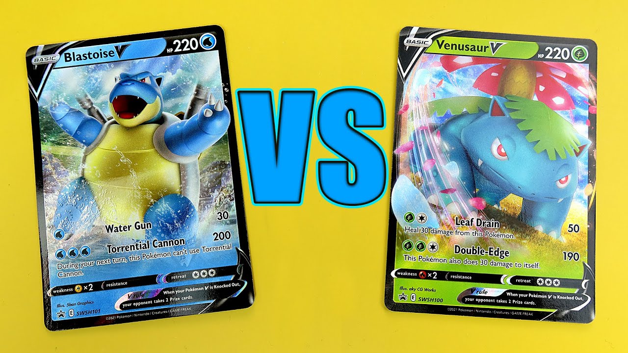 Pokemon Cards Opening V Battle Deck Venusaur Vs Blastoise for TCG