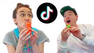 TASTING VIRAL TIKTOK FRUIT ROLL UP ICE CREAM!