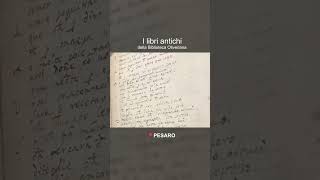 Sfoglio libri antichi del medioevo | #SHORT | Pesaro: arte, storia e curiosità