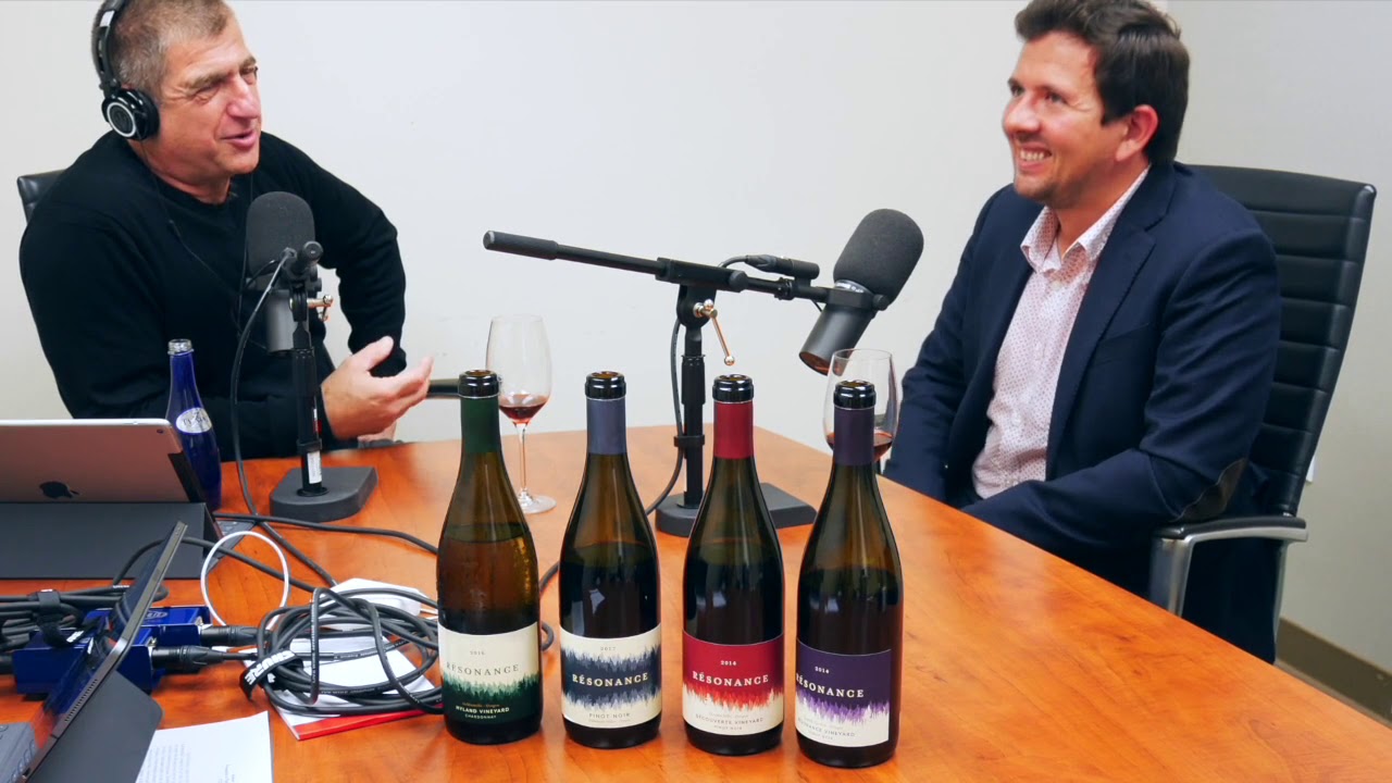 Paul Kalemkiarian talks with Guillaume Large, winemaker at Résonance Vineyards Paul Kalemkiarian talks with Guillaume Large, winemaker at Résonance Vineyards