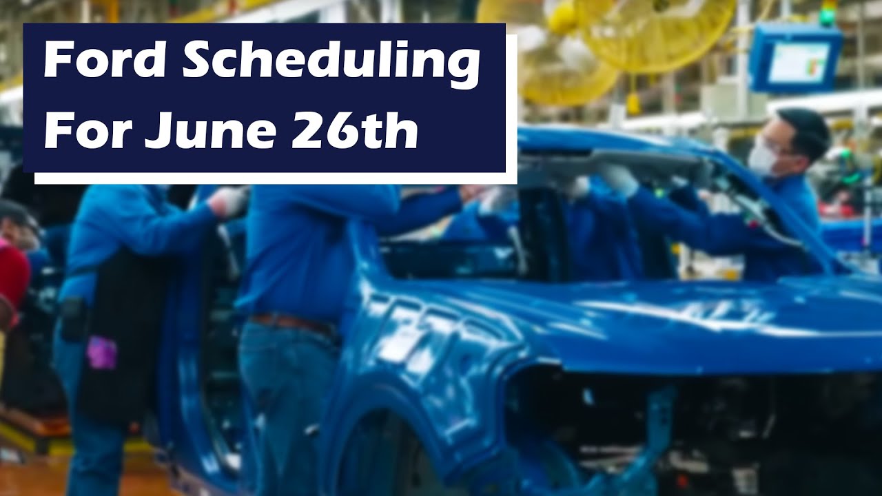 Scheduling Information for June 26th