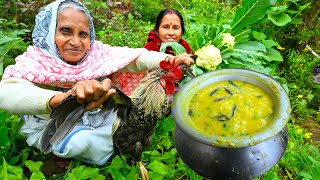 শীতের মধ্যে বাগানের তাজা সবজি দিয়ে খিচুড়ি সঙ্গে দেশি মুরগি কষা রান্না | Khichuri chicken kosha