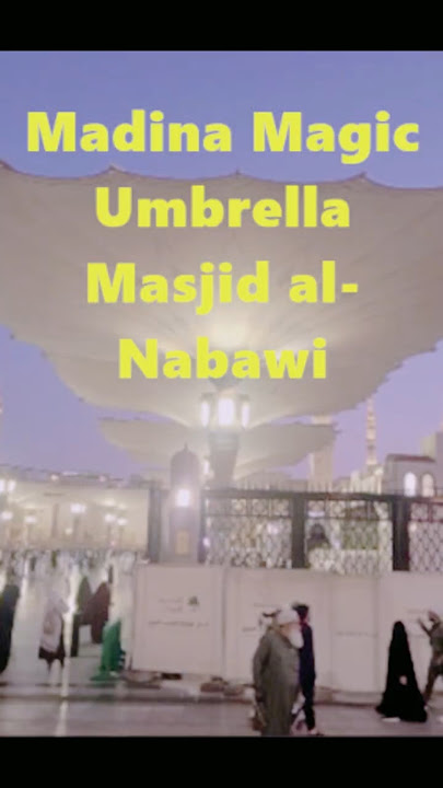 Medina Magic Umbrella, Masjid al-Nabawi  #shortsfeed #nature #shorts  #travel