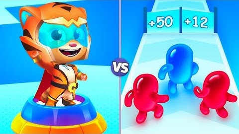 My Talking Tom Hero Dush walkthrough vs Join Blob Clash 3D max level / Android,iOS”Gameplay