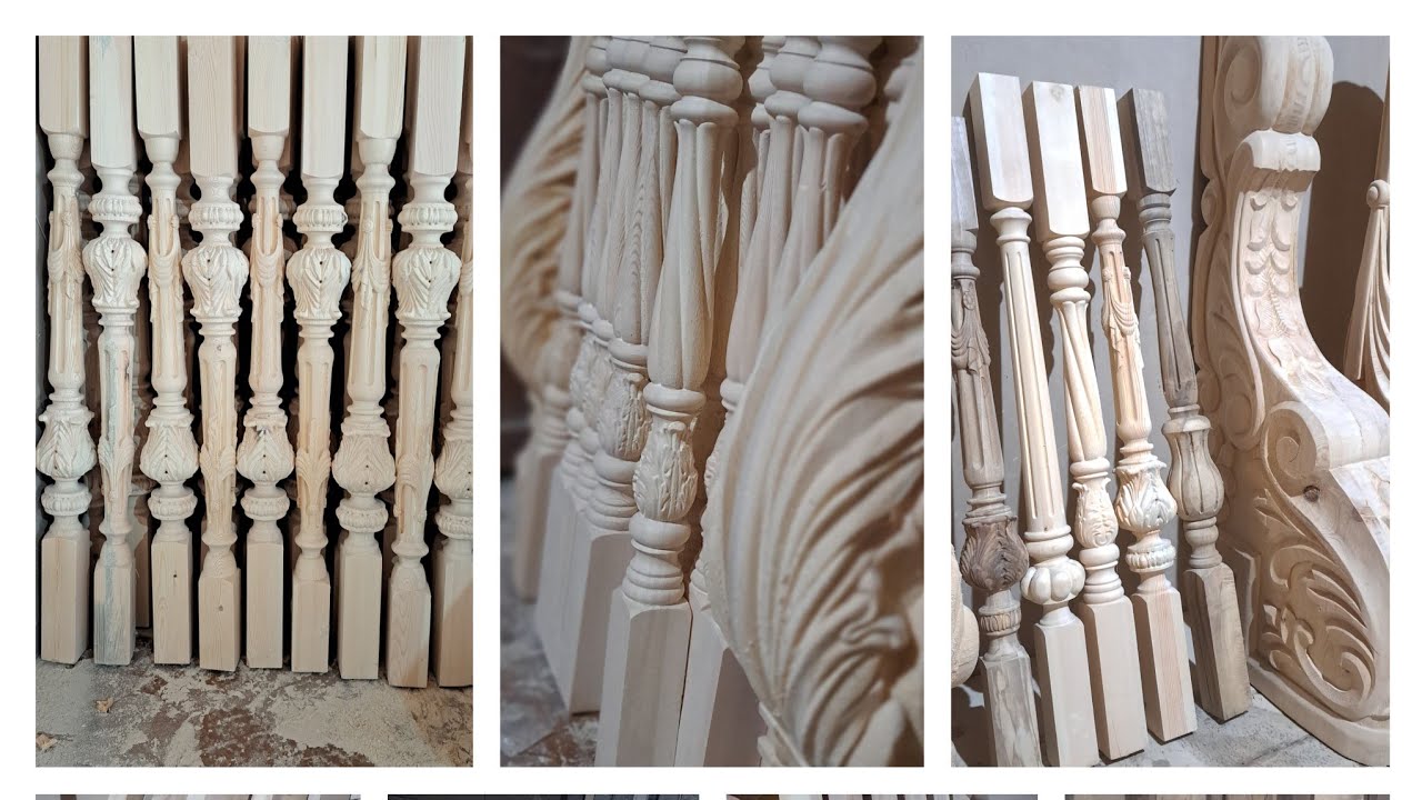 Wooden work 3d racks for stairs manufacturing using CNC Изготовление 3d стоек для лестниц на ЧПУ NEW