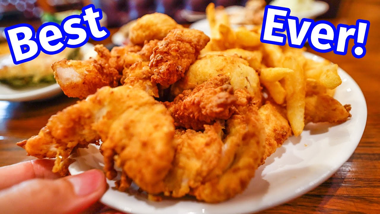 Best American Food - ORIGINAL FRIED CHICKEN TENDERS!! (Since 1917) + Frozen Mudslide Milkshake!! | Mark Wiens