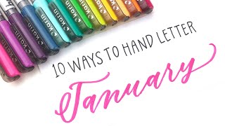Hand Lettering January In 10 Lettering Styles For Your Bullet Journal Or Planner