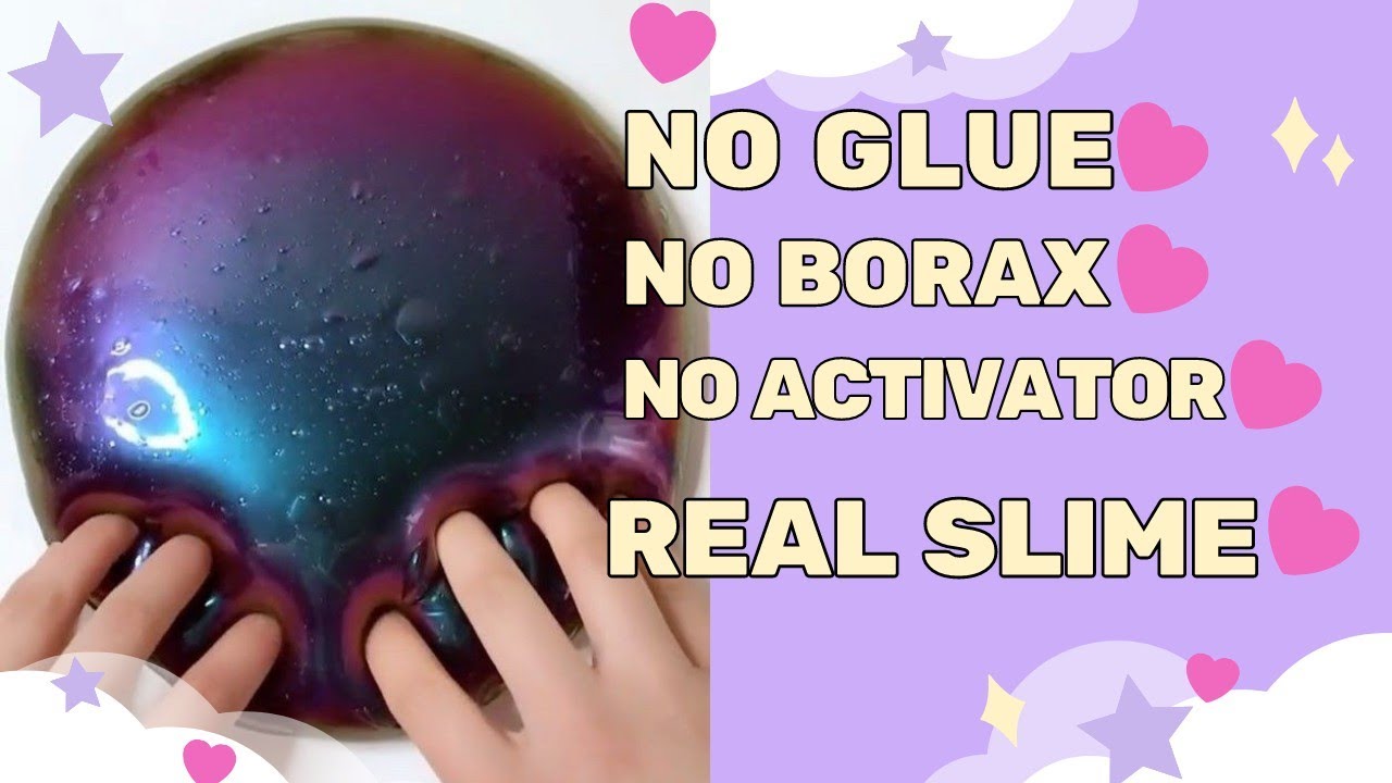 How To Make A No Glue No Borax Slime  Homemade Diy Slime without glue borax  activator 