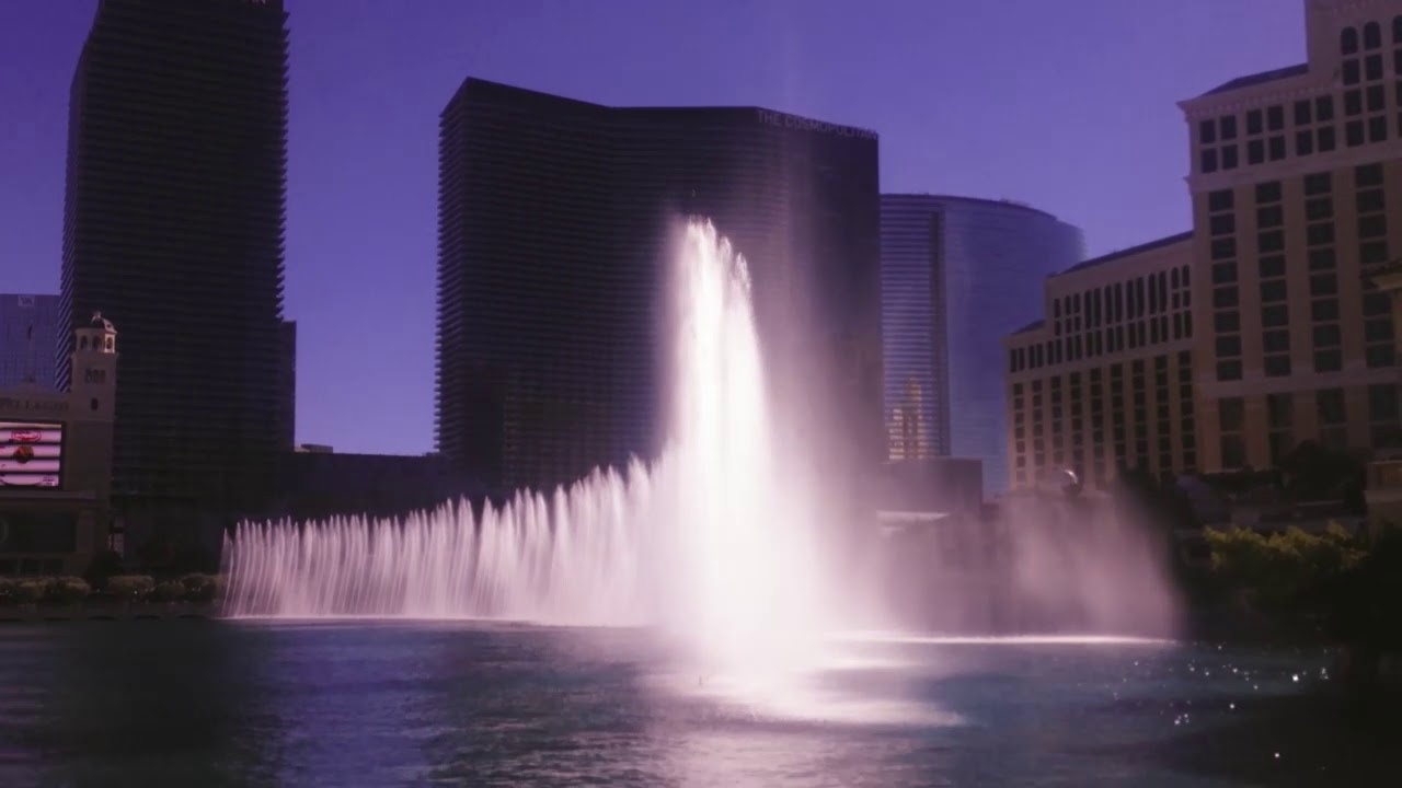 Bellagio Fountains, video for relaxing YouTube