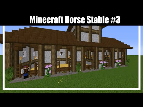 Minecraft tutorial build: Horse Stable #3 - YouTube