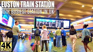London Euston Station walking tour | Euston Railway station | Bus station | Euston tube station | 4K