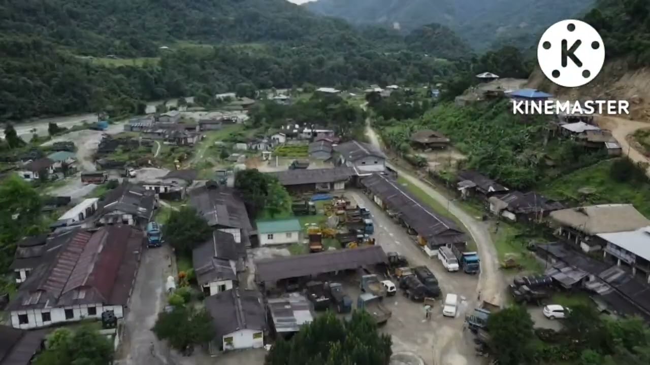 Tumbin Village//Aerial view//Siang District//Arunachal Pradesh