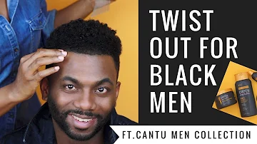 Twist out for Black Men ft Cantu Shea butter Men collection