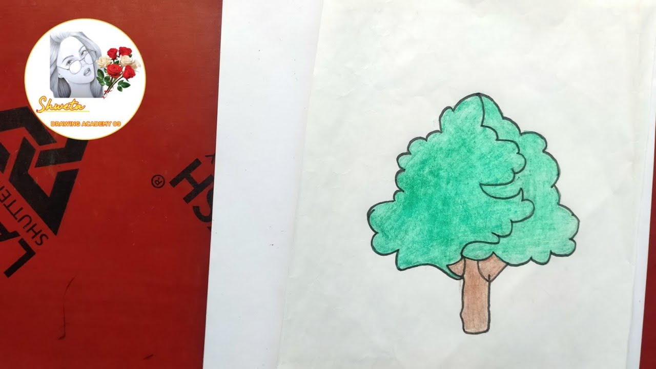 How To Make Trees Step By Step || Ped Kaise Bnaa  || 🔥🔥Shweta Maurya || Shweta Drawing  Academy 09