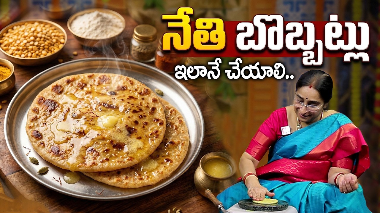 ఉగాది స్పెషల్ నేతి బొబ్బట్లు ఇలా చేస్తే స్వీట్ షాపులో చేసినట్లుగా వస్తుంది | Nethi Bobbatlu Recipe