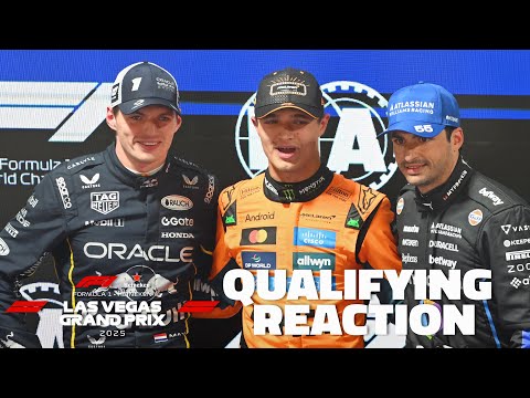 Qualifying Reaction 🎤 Norris, Verstappen & Sainz detail wet conditions in Las Vegas | ESPN F1