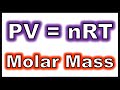 Ideal Gas Law and Molar Mass Calculation Quiz