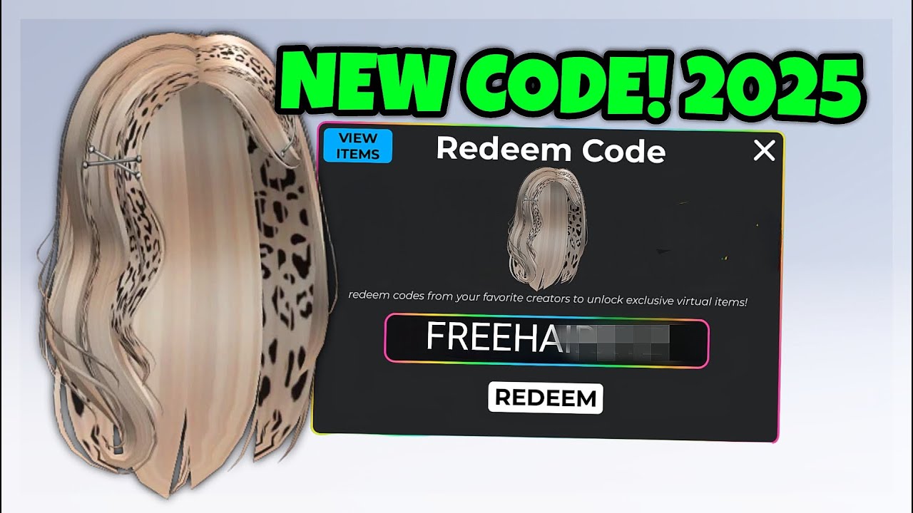FREE HAIR AND ITEMS ON ROBLOX CODES YouTube 