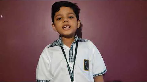 Achyutam keshavam krishna damodaram song by grade 1 kid