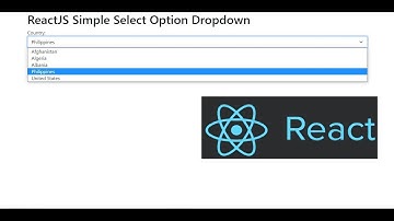 ReactJS Simple Select Option Dropdown
