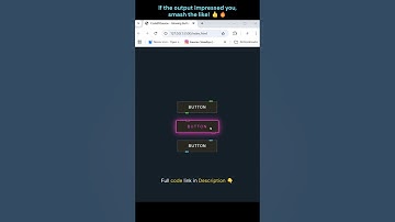 ✨ Glowing Button Effect Using HTML & CSS #webdevelopment #coding #effects #shorts