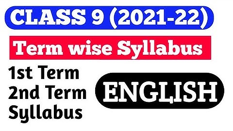 Cbse syllabus class 9 English 2021-2022/term 1 and term 2/ Reduced syllabus/Study with Aman cool