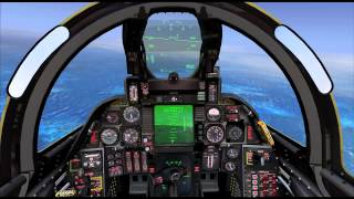 FSX VATROC 新手之夜(20150228) F14 VS F35 空戰訓練結束返航馬公