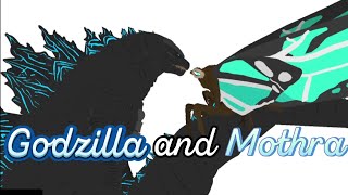 Godzilla and Mothra on free time / Godzilla x Mothra song animation 2D