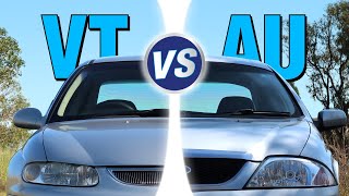 VT Commodore vs AU Falcon! Holden vs Ford! Which is Best? Aussie Sedan Battle 🇦🇺