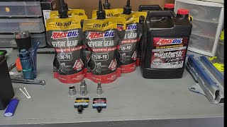 VB 22 - 26 Subaru Wrx transmission and differential fluid change using Amsoil severe gear  75-90