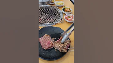 Short Rib Galbi Cooked On Charcoal 