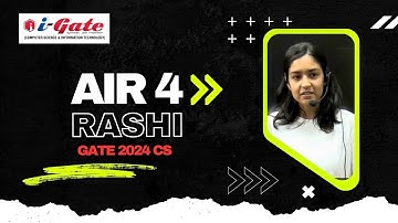 GATE 2024 CS | AIR 4 | RASHI PANDEY | GUIDANCE and MOTIVATION | iGATE Bhilai Students