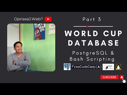 World Cup Database part 3 - Bash Script and PostgreSQL