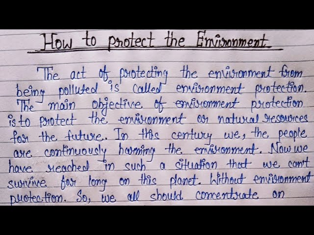 protect environment short essay