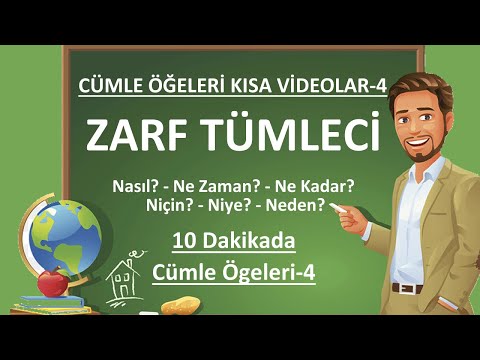 Cümlenin Ögeleri | Zarf Tümleci | 10 Dakikada Cümle Ögeleri