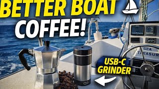 Boat Coffee Hack ⚓ The USB-C Grinder I Use on Sea Treasure