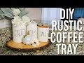 DIY Rustic Wood Coffee Serving Tray Pedastal DIY Rustic Wood Coffee Serving Tray Pedastal