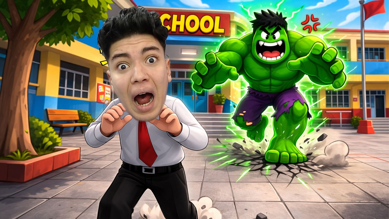 اخويا اتحول الي هالك في المدرسة !!