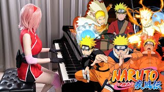 NARUTO SAD & PASSIONATE THEME PIANO MEDLEY ✨2,100,000 สมาชิกพิเศษ✨เปียโนของ Ru