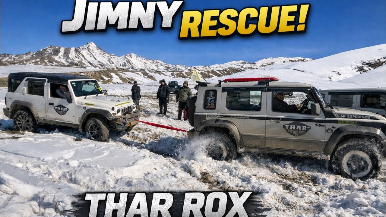 Jimny vs Thar vs Hilux in Deep Snow ❄️ Who Wins?