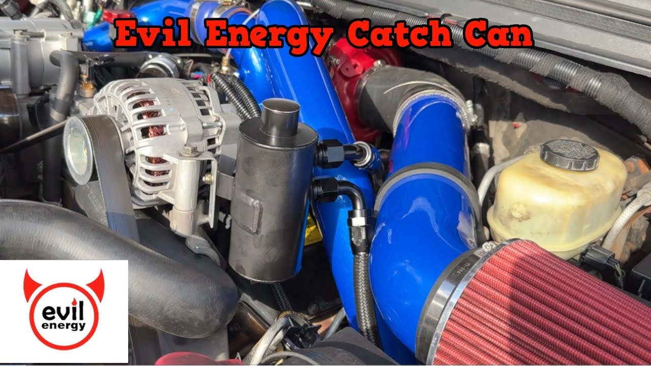 Evil Energy 10AN Catch Can Kit 7.3 Powerstroke PCV Upgrade REROUTE MOD