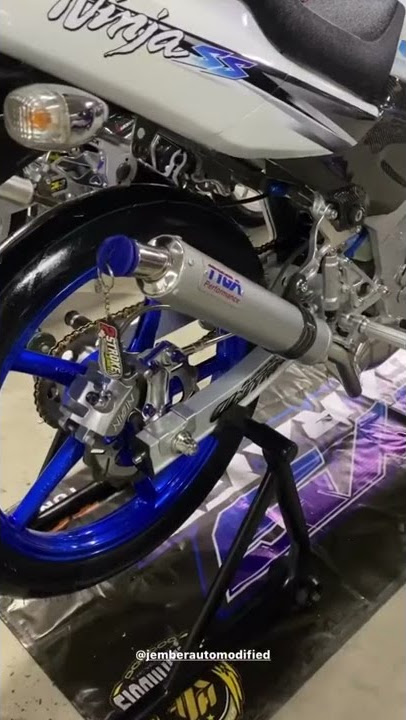 Kawasaki Ninja Restorasi Sunmori Style Putih Biru 2 Stroke #2stroke #2tak #ototrend #mikemodif