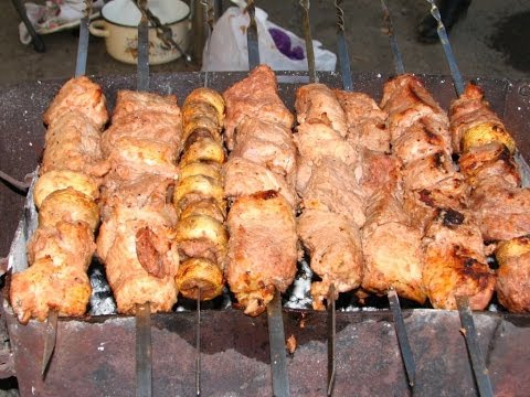 Рецепт приготовления сочного шашлыка с грибами