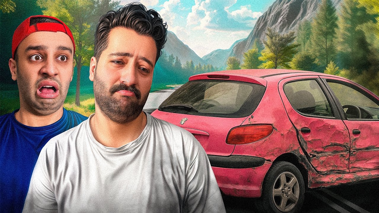 با ۲۰۶ صورتی تصادف کردیم😱مصطفی پرنک شد (واقعی)